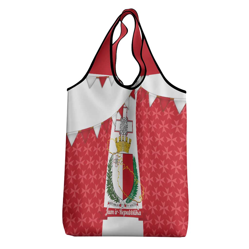 Malta Republic Day Grocery Bag Jum ir-Repubblika Maltese Cross - Wonder Print Shop