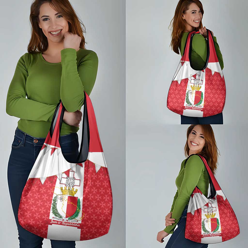 Malta Republic Day Grocery Bag Jum ir-Repubblika Maltese Cross - Wonder Print Shop