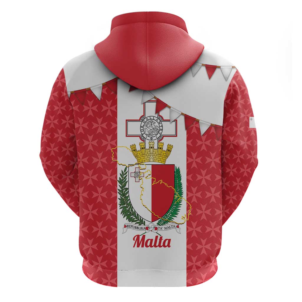 Malta Republic Day Hoodie Jum ir-Repubblika Maltese Cross - Wonder Print Shop