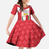 Malta Republic Day Kid Short Sleeve Dress Jum ir-Repubblika Maltese Cross - Wonder Print Shop