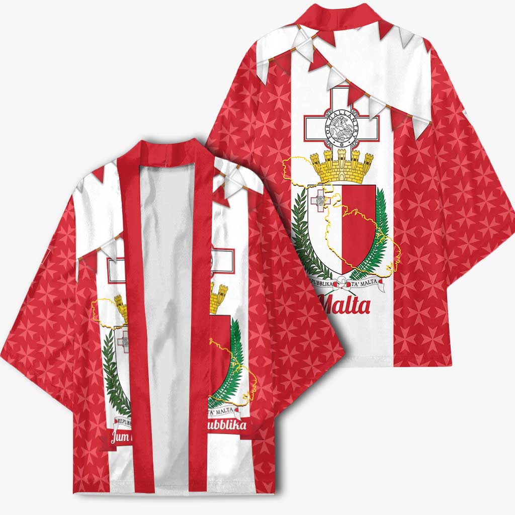 Malta Republic Day Kimono Jum ir-Repubblika Maltese Cross - Wonder Print Shop