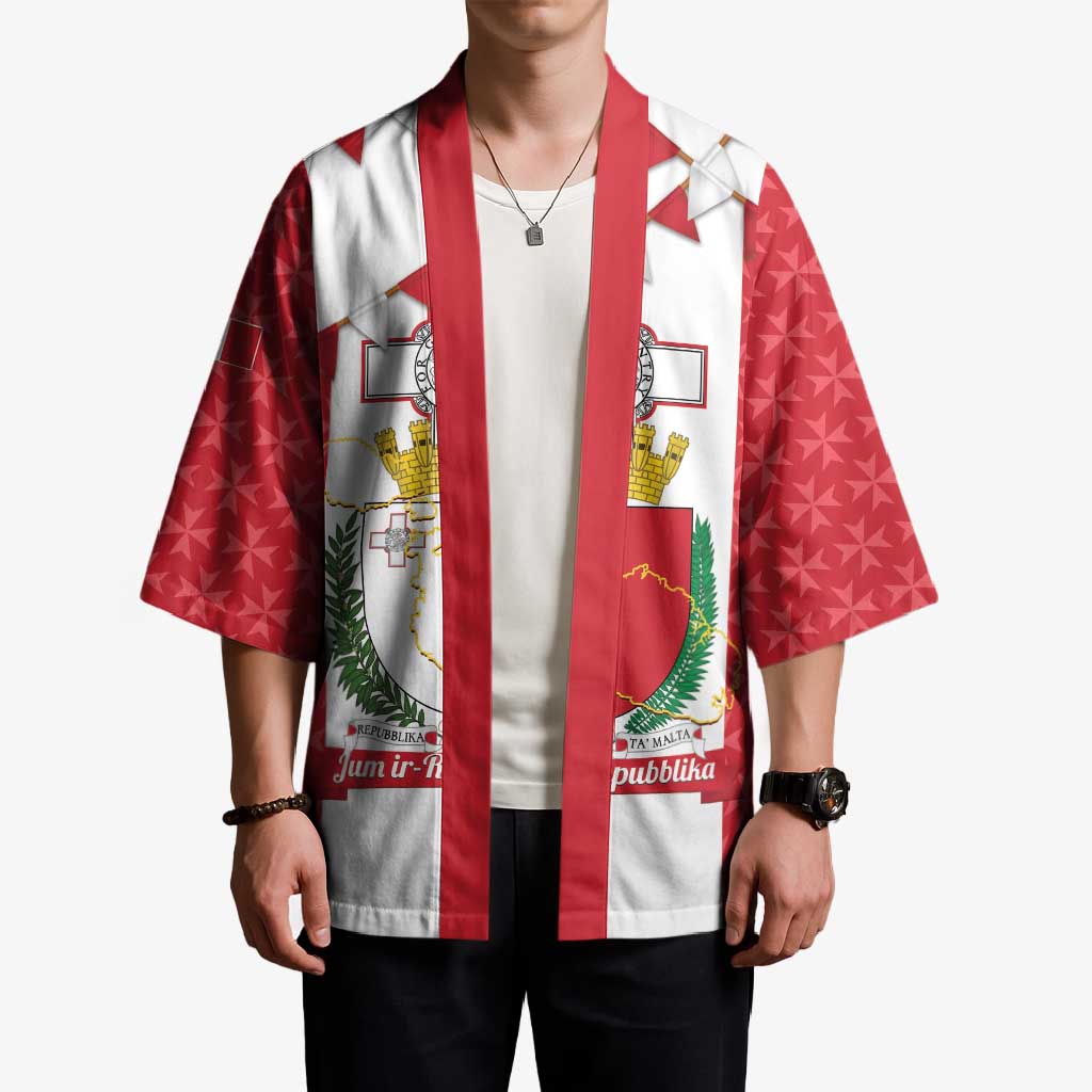 Malta Republic Day Kimono Jum ir-Repubblika Maltese Cross - Wonder Print Shop
