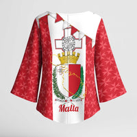 Malta Republic Day Kimono Sleeve Blouse Jum ir-Repubblika Maltese Cross - Wonder Print Shop