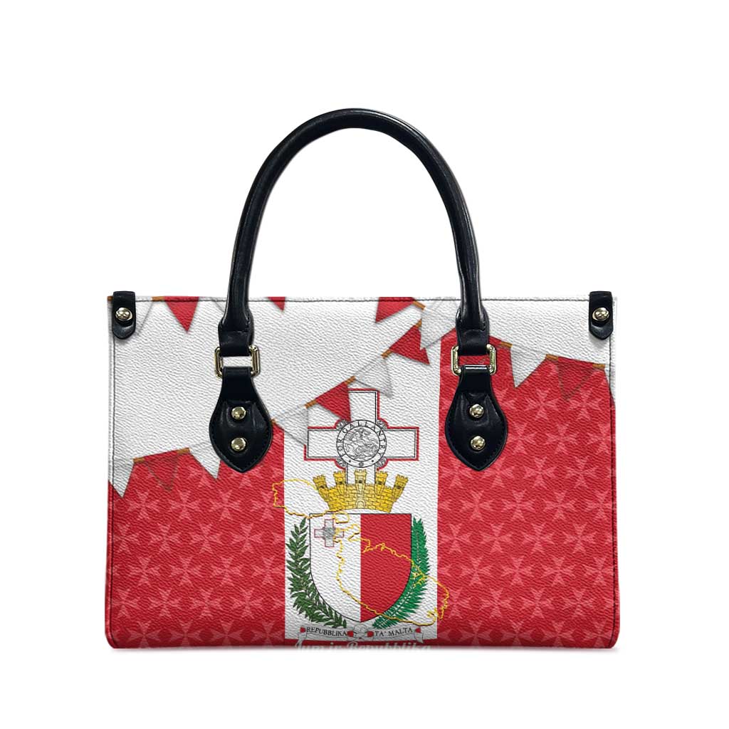 Malta Republic Day Leather Bag Jum ir-Repubblika Maltese Cross - Wonder Print Shop