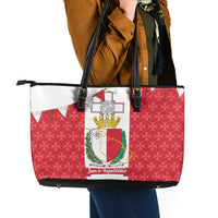Malta Republic Day Leather Tote Bag Jum ir-Repubblika Maltese Cross - Wonder Print Shop