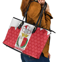 Malta Republic Day Leather Tote Bag Jum ir-Repubblika Maltese Cross - Wonder Print Shop