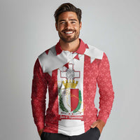 Malta Republic Day Long Sleeve Polo Shirt Jum ir-Repubblika Maltese Cross - Wonder Print Shop