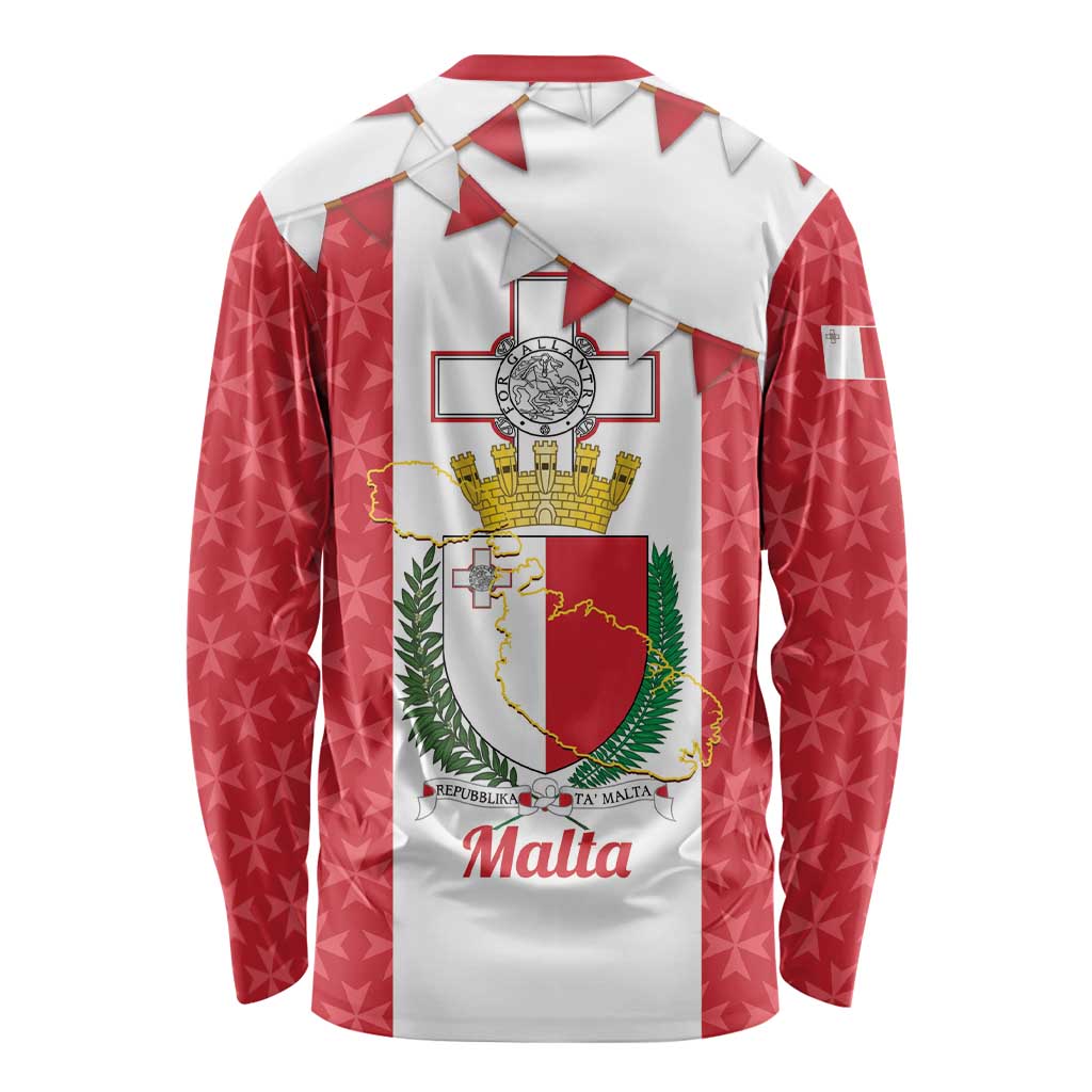Malta Republic Day Long Sleeve Shirt Jum ir-Repubblika Maltese Cross - Wonder Print Shop