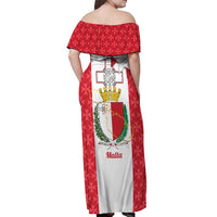 Malta Republic Day Off Shoulder Maxi Dress Jum ir-Repubblika Maltese Cross - Wonder Print Shop