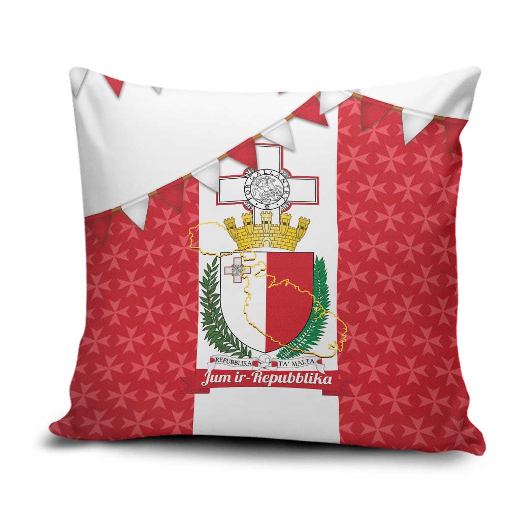 Malta Republic Day Pillow Cover Jum ir-Repubblika Maltese Cross - Wonder Print Shop