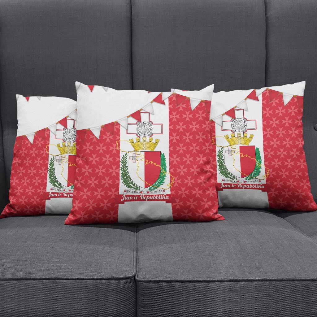 Malta Republic Day Pillow Cover Jum ir-Repubblika Maltese Cross - Wonder Print Shop