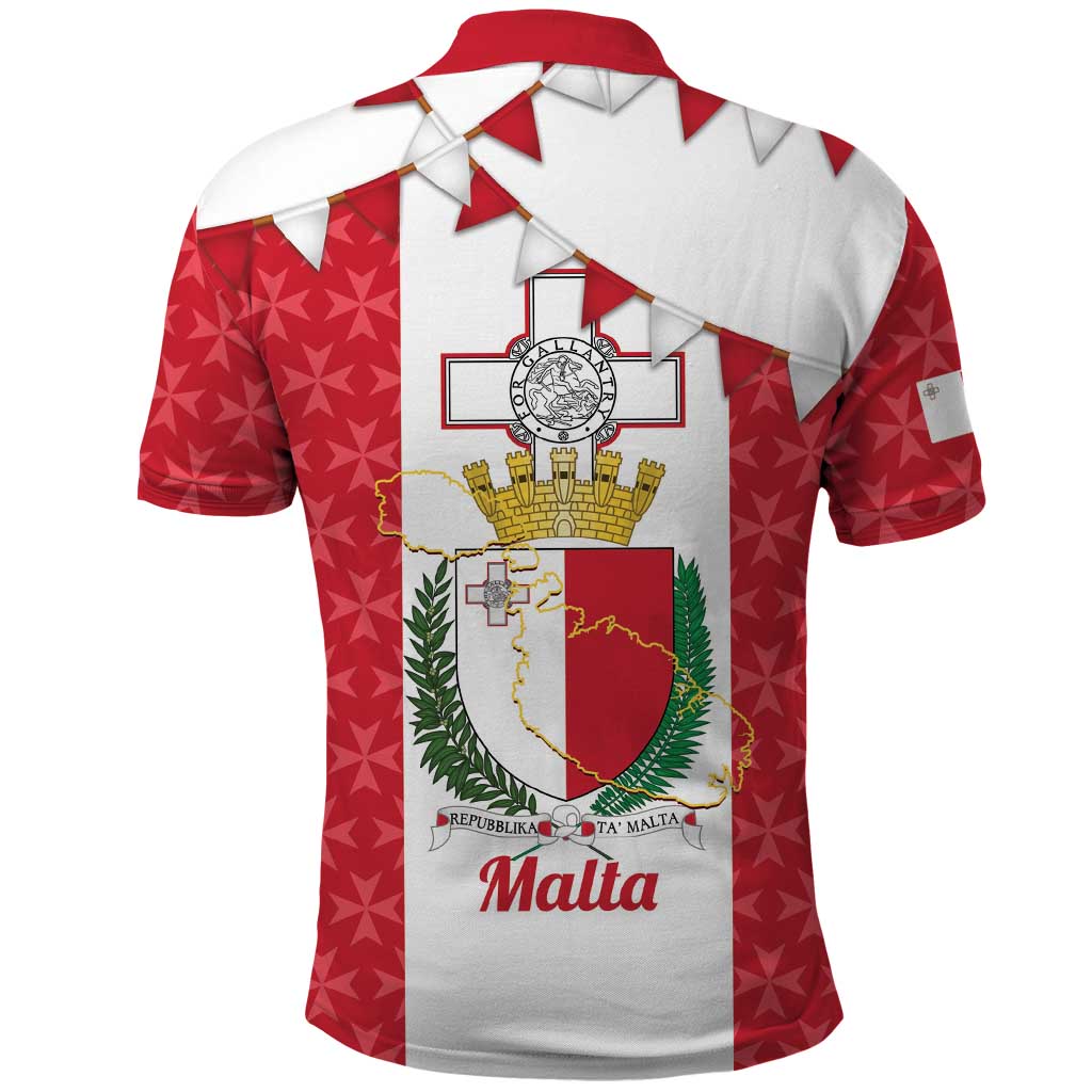 Malta Republic Day Polo Shirt Jum ir-Repubblika Maltese Cross - Wonder Print Shop