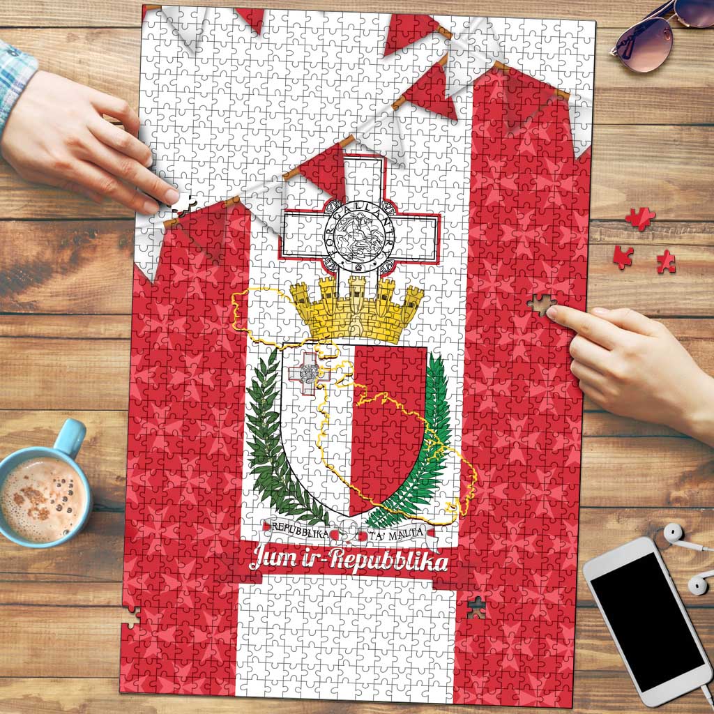 Malta Republic Day Puzzle Jum ir-Repubblika Maltese Cross - Wonder Print Shop