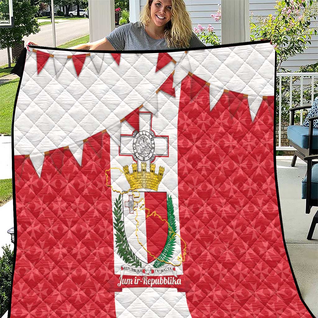 Malta Republic Day Quilt Jum ir-Repubblika Maltese Cross - Wonder Print Shop