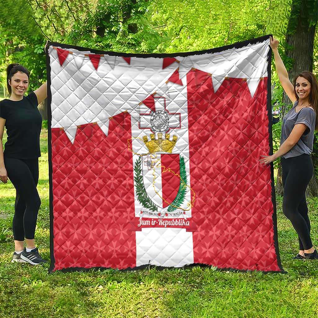Malta Republic Day Quilt Jum ir-Repubblika Maltese Cross - Wonder Print Shop