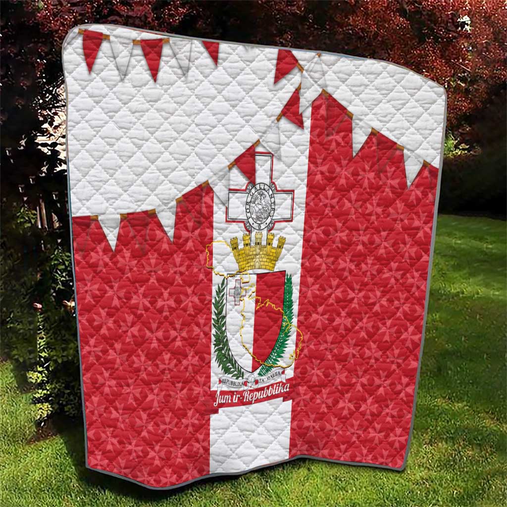Malta Republic Day Quilt Jum ir-Repubblika Maltese Cross - Wonder Print Shop