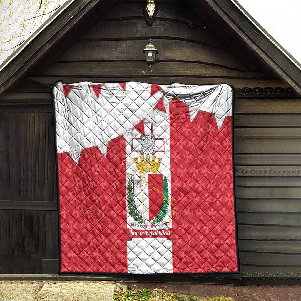 Malta Republic Day Quilt Jum ir-Repubblika Maltese Cross - Wonder Print Shop