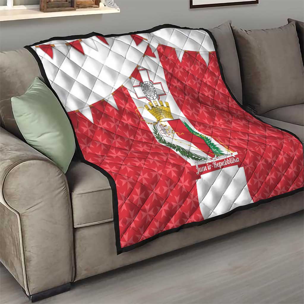 Malta Republic Day Quilt Jum ir-Repubblika Maltese Cross - Wonder Print Shop