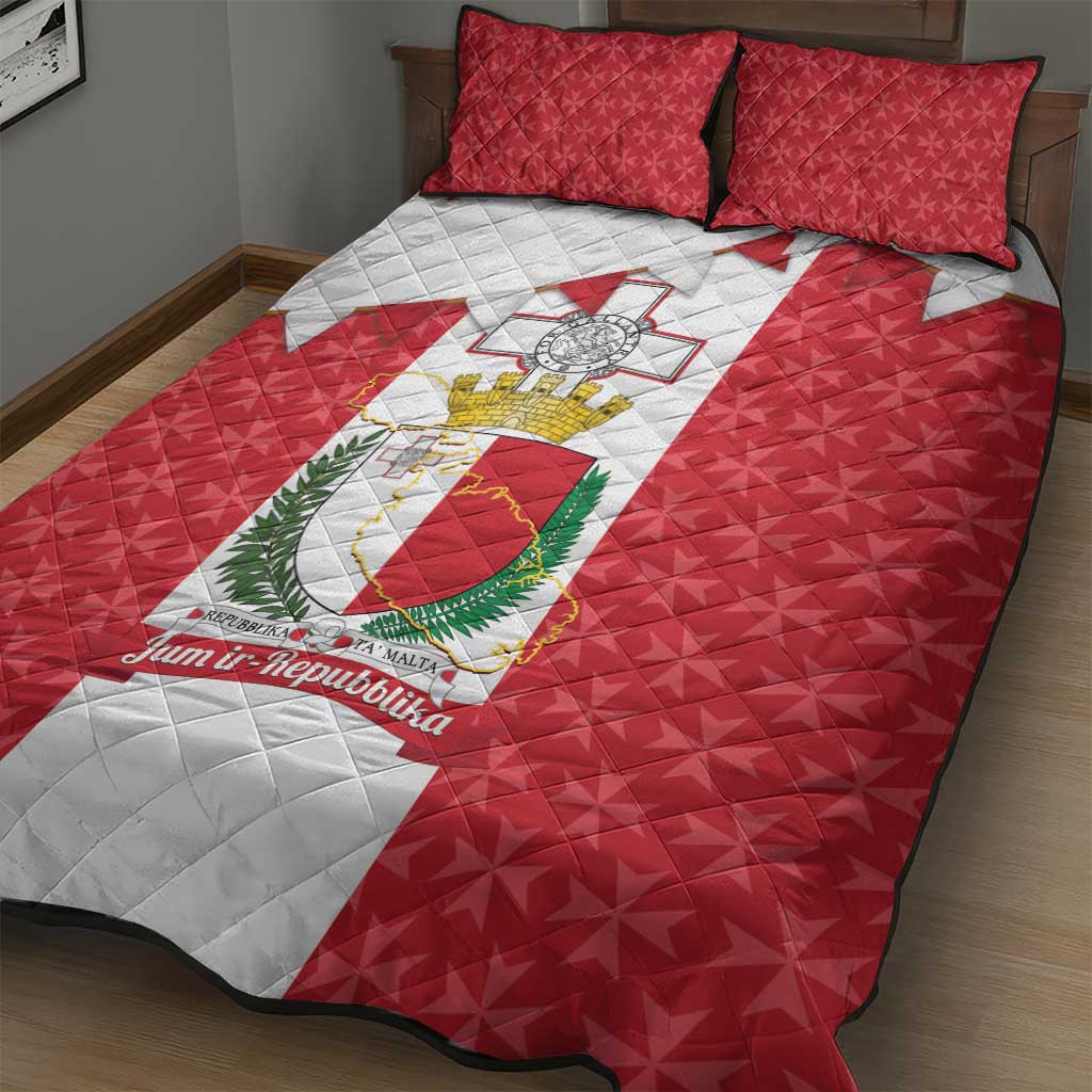 Malta Republic Day Quilt Bed Set Jum ir-Repubblika Maltese Cross - Wonder Print Shop