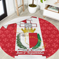 Malta Republic Day Round Carpet Jum ir-Repubblika Maltese Cross - Wonder Print Shop
