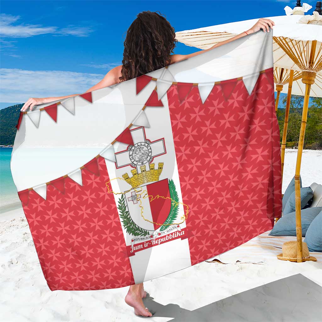Malta Republic Day Sarong Jum ir-Repubblika Maltese Cross - Wonder Print Shop