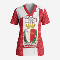 Malta Republic Day Scrub Top Jum ir-Repubblika Maltese Cross - Wonder Print Shop