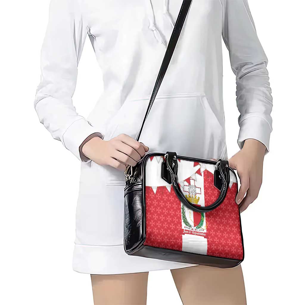 Malta Republic Day Shoulder Handbag Jum ir-Repubblika Maltese Cross - Wonder Print Shop