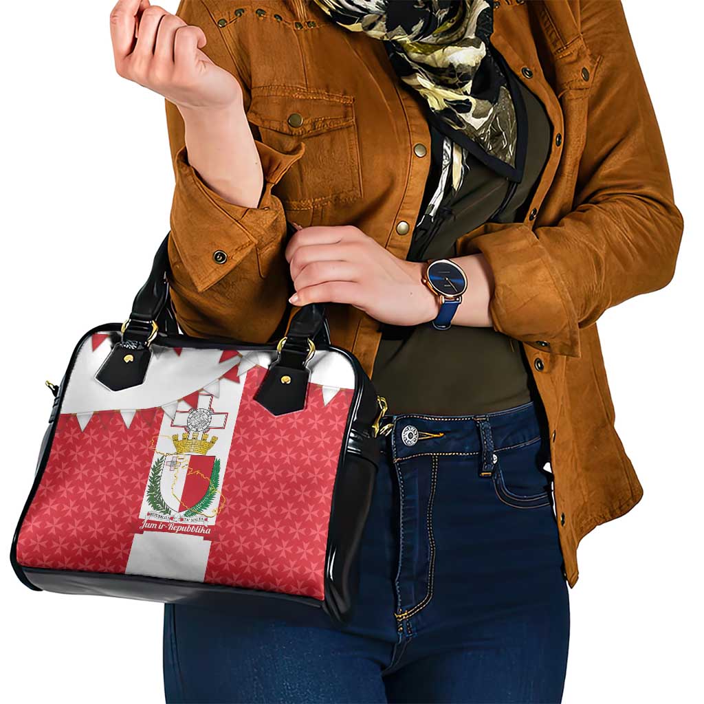 Malta Republic Day Shoulder Handbag Jum ir-Repubblika Maltese Cross - Wonder Print Shop