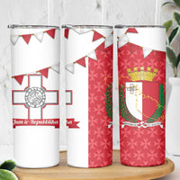 Malta Republic Day Skinny Tumbler Jum ir-Repubblika Maltese Cross - Wonder Print Shop