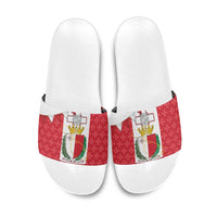 Malta Republic Day Slide Sandals Jum ir-Repubblika Maltese Cross - Wonder Print Shop