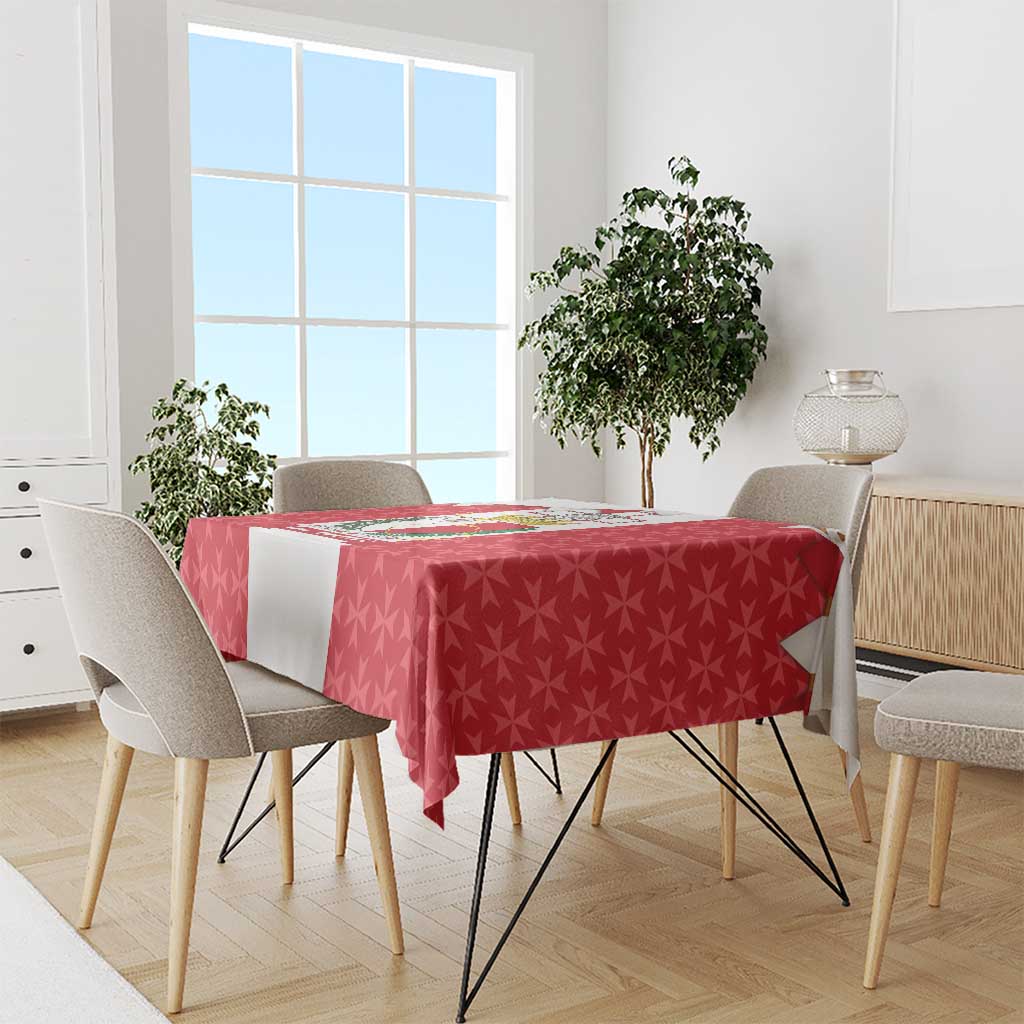Malta Republic Day Tablecloth Jum ir-Repubblika Maltese Cross - Wonder Print Shop