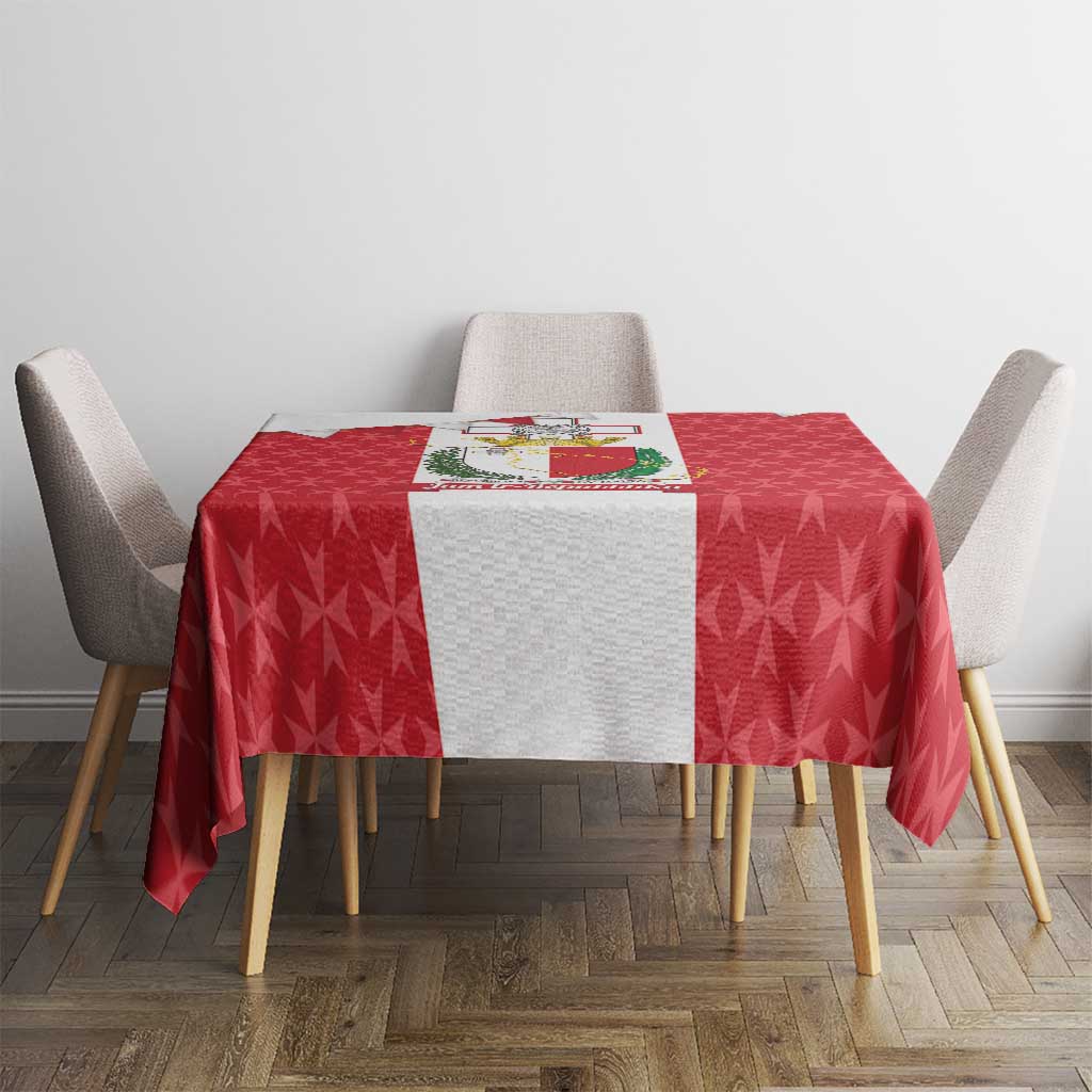Malta Republic Day Tablecloth Jum ir-Repubblika Maltese Cross - Wonder Print Shop
