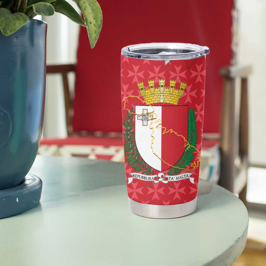 Malta Republic Day Tumbler Cup Jum ir-Repubblika Maltese Cross - Wonder Print Shop