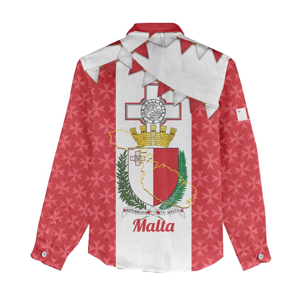Malta Republic Day Women Casual Shirt Jum ir-Repubblika Maltese Cross - Wonder Print Shop