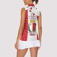 Malta Republic Day Women Sleeveless Polo Shirt Jum ir-Repubblika Maltese Cross - Wonder Print Shop