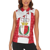 Malta Republic Day Women Sleeveless Polo Shirt Jum ir-Repubblika Maltese Cross - Wonder Print Shop