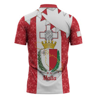 Malta Republic Day Zipper Polo Shirt Jum ir-Repubblika Maltese Cross - Wonder Print Shop