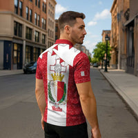 Malta Republic Day Zipper Polo Shirt Jum ir-Repubblika Maltese Cross - Wonder Print Shop