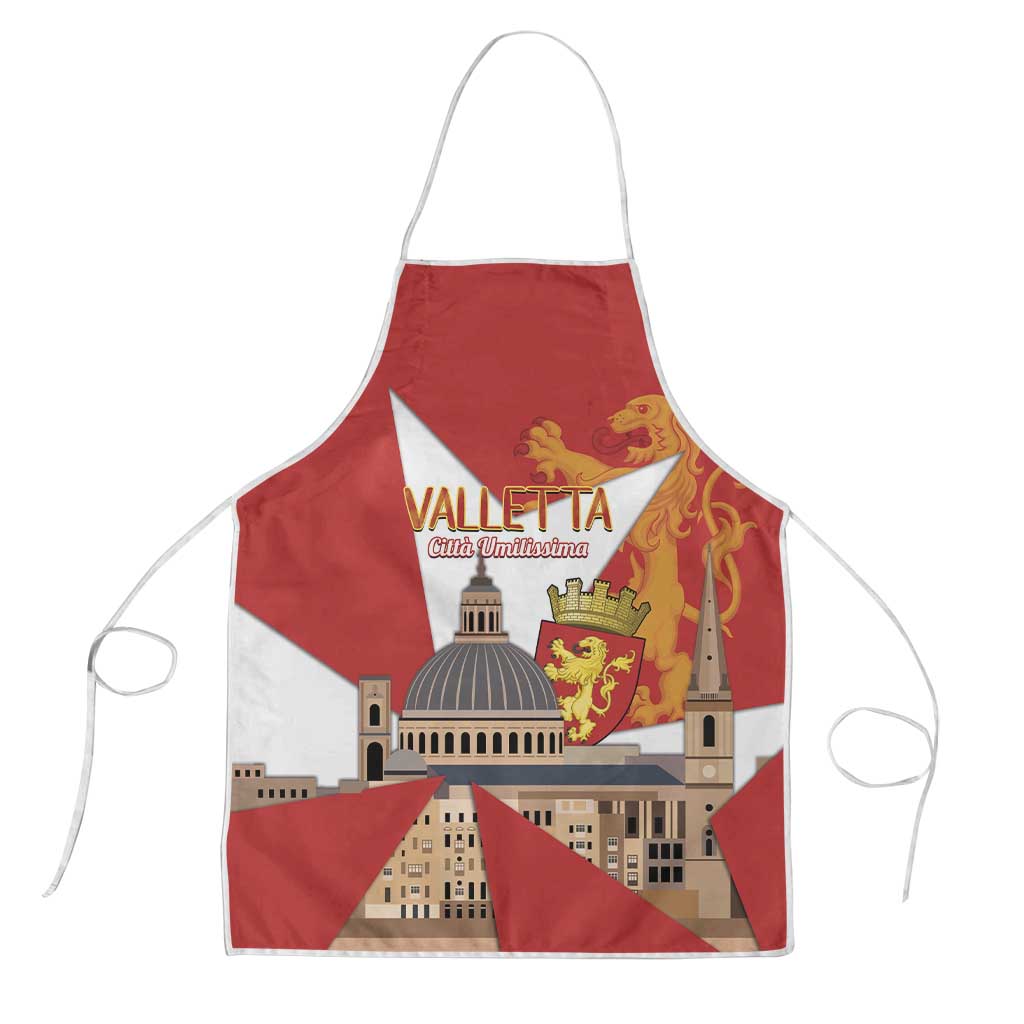 Valletta Malta Apron Maltese Cross Citta Umilissima - Wonder Print Shop