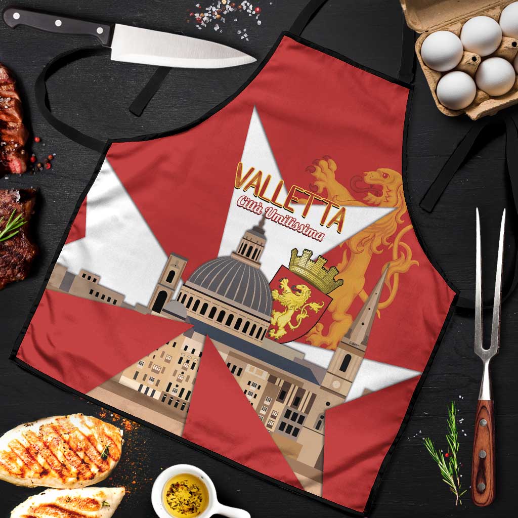Valletta Malta Apron Maltese Cross Citta Umilissima - Wonder Print Shop