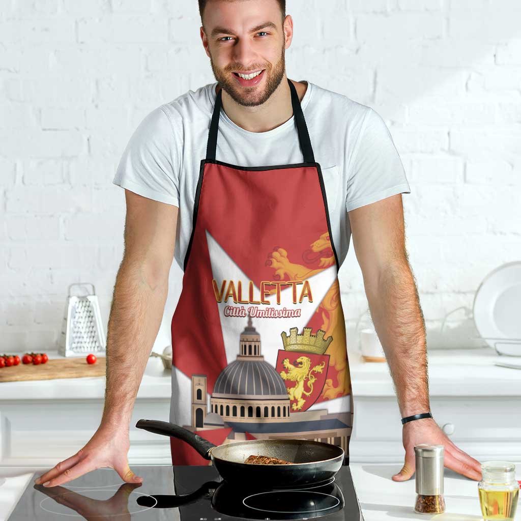 Valletta Malta Apron Maltese Cross Citta Umilissima - Wonder Print Shop