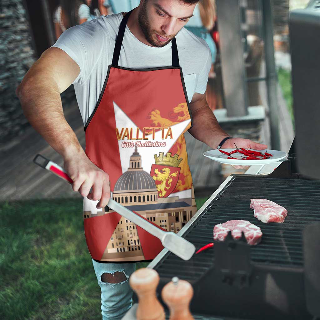 Valletta Malta Apron Maltese Cross Citta Umilissima - Wonder Print Shop