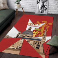 Valletta Malta Area Rug Maltese Cross Citta Umilissima - Wonder Print Shop