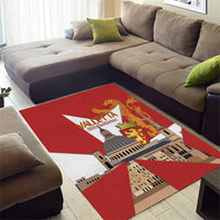 Valletta Malta Area Rug Maltese Cross Citta Umilissima - Wonder Print Shop