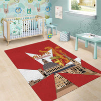 Valletta Malta Area Rug Maltese Cross Citta Umilissima - Wonder Print Shop