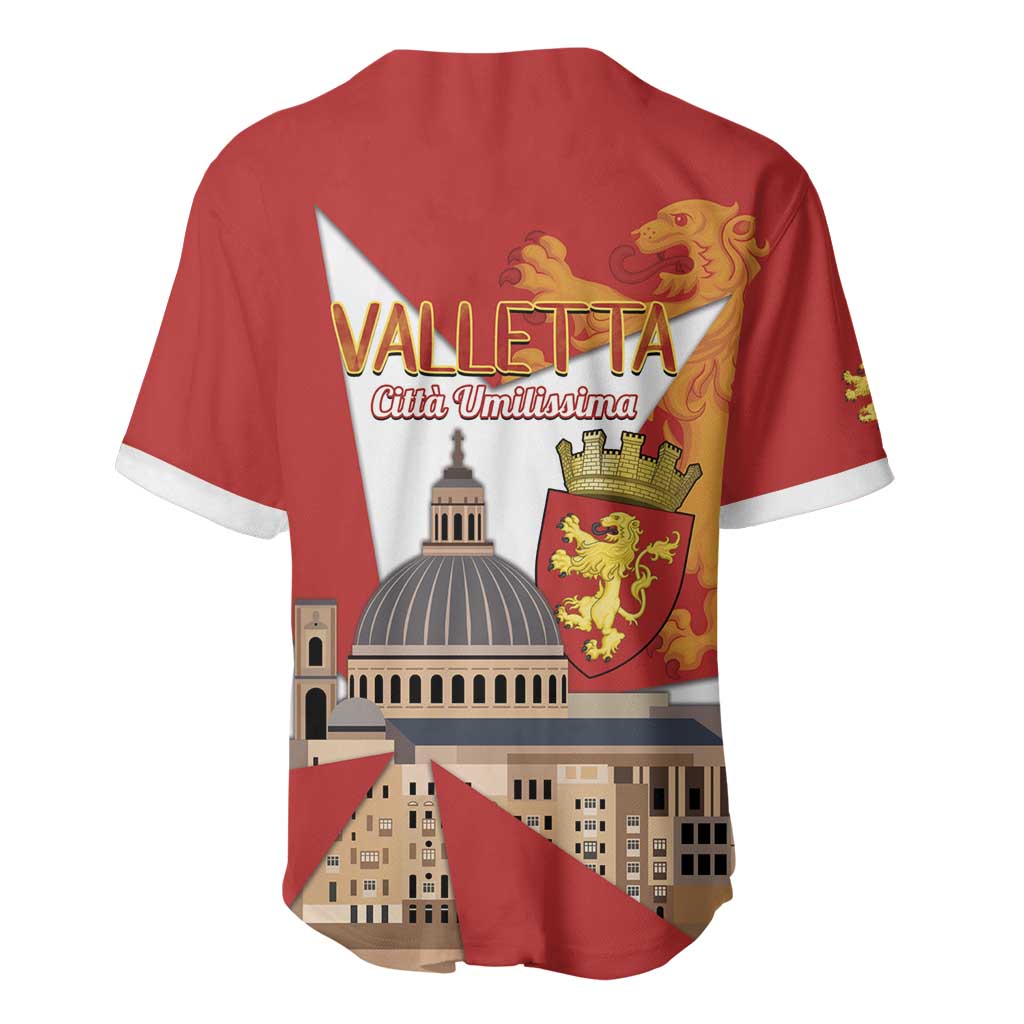 Valletta Malta Baseball Jersey Maltese Cross Citta Umilissima - Wonder Print Shop