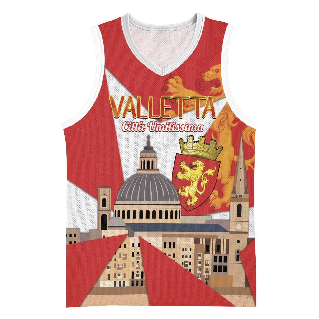 Valletta Malta Basketball Jersey Maltese Cross Citta Umilissima - Wonder Print Shop