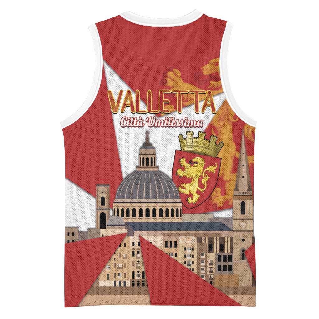 Valletta Malta Basketball Jersey Maltese Cross Citta Umilissima - Wonder Print Shop