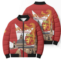 Valletta Malta Bomber Puffer Jacket Maltese Cross Citta Umilissima - Wonder Print Shop