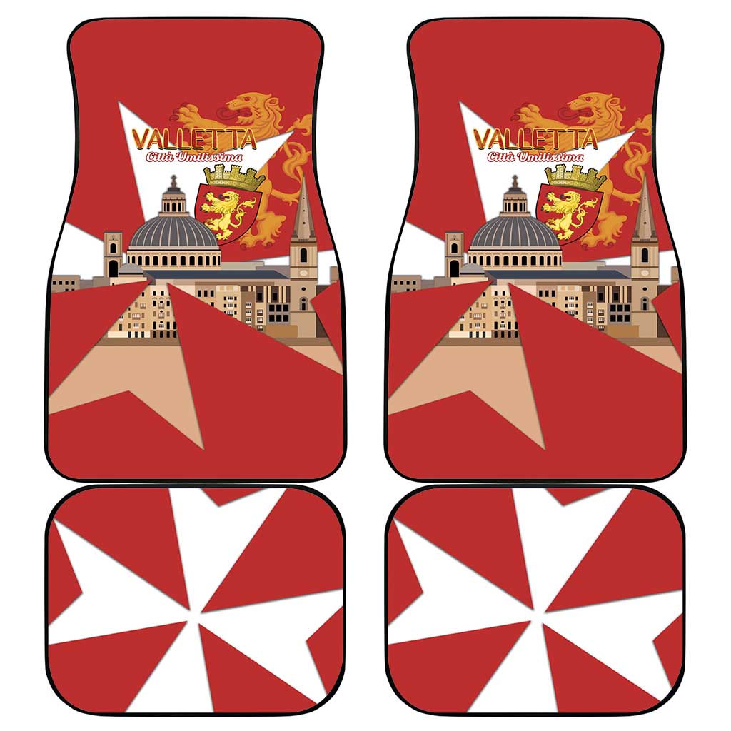 Valletta Malta Car Mats Maltese Cross Citta Umilissima - Wonder Print Shop